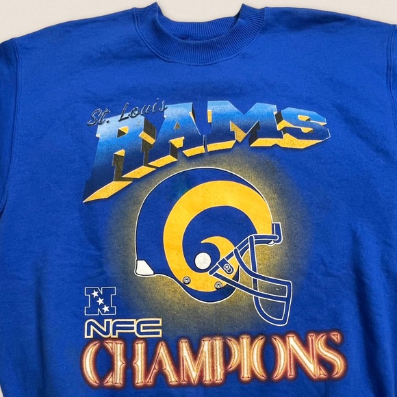 Gildan Other - Vintage 90s St. Louis Rams NFC Champions Sweatshirt Crew Neck Size Medium